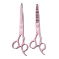 Ichiro Pastel Pink Hair Cutting and Thinning Scissor Set From Japan (SKU: ICH-PNK-S50)