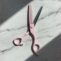 Ichiro Pastel Pink Hair Thinning Scissors From Tokyo Japan (SKU: ICH-PNK-M5050 ICH-PNK-S50)