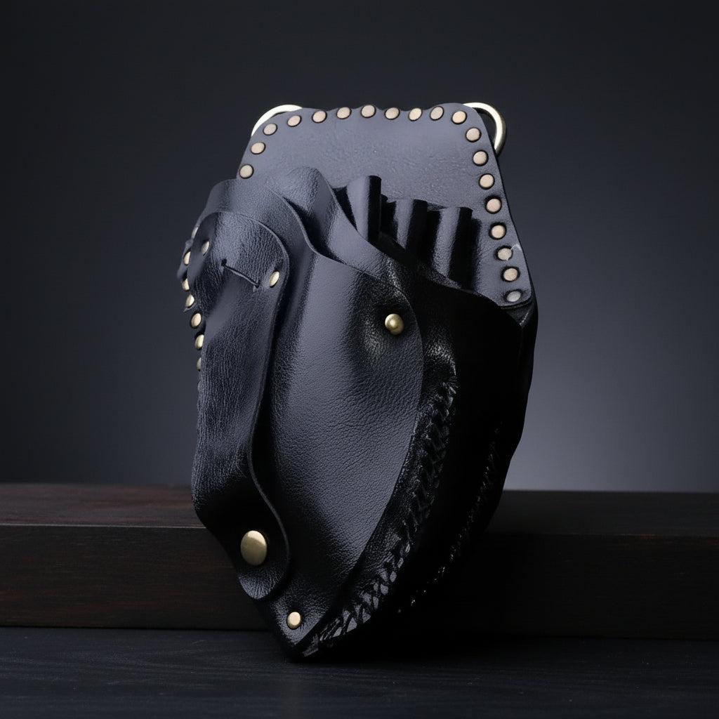 Juntetsu Heritage Leather Holster - 6 Scissor Pockets (SKU: JUN-HER-6PC)