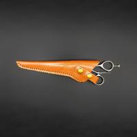 Juntetsu Premium Single Scissor Protector - Hand-Stitched Leather (SKU: JUN-JUNTETSU-J01-BROWN)