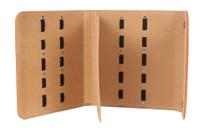 Ten-piece leather scissor case with divider
