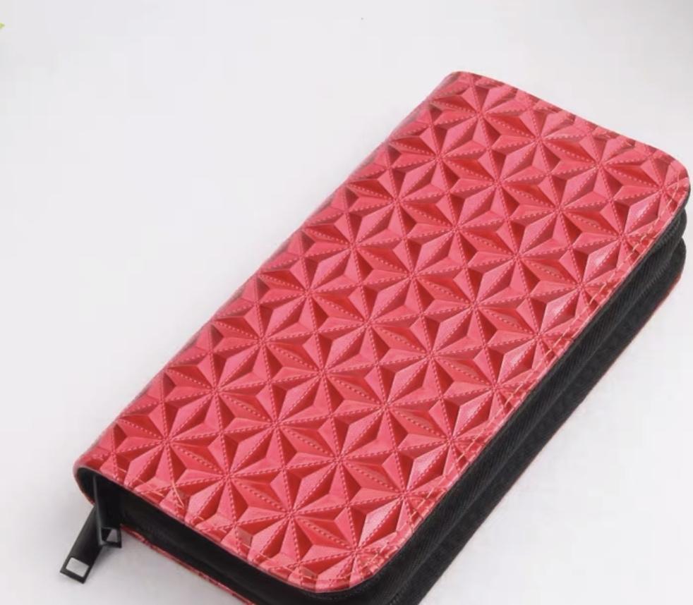 Two-compartment leather case for four shears