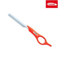 Feather Styling & Texturizing Razor Short Handle in Fluro Orange - Styling Razor For Hair Stylists