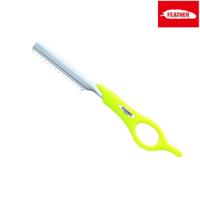 Feather Styling & Texturizing Razor Short Handle in Fluro Green - Styling Razor For Hair Stylists