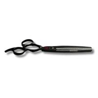 Kamisori Shadow Hair Cutting & Thinning MASTER Set — three shears in dark titanium finish