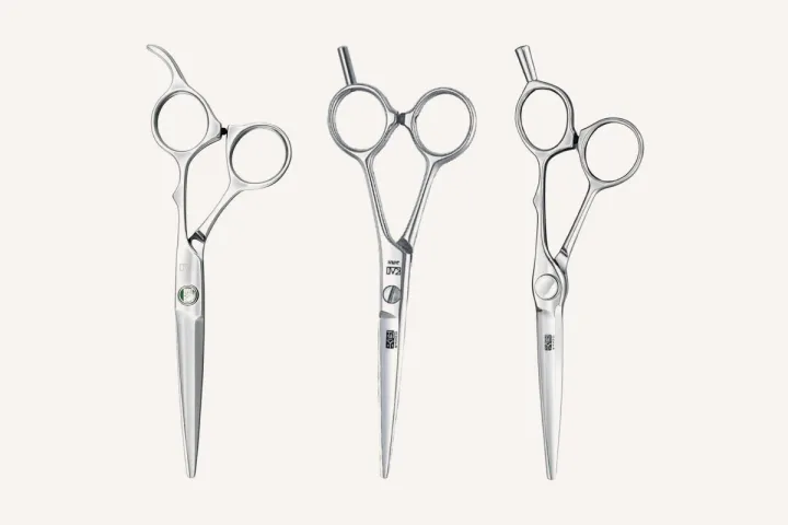 Three Kasho cutting scissors from the barber range: Sagano, Design Master and Millennium.