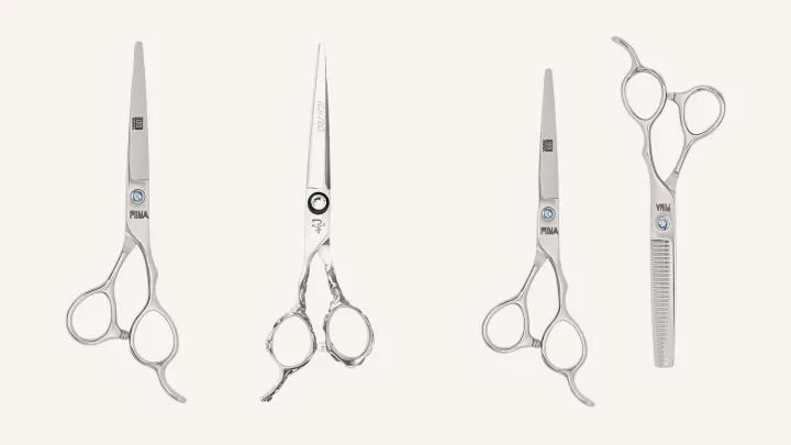 A Mina Umi cutter, an Ichiro Rose Lefty cutter and the Mina Umi cutter-and-thinner set side by side.