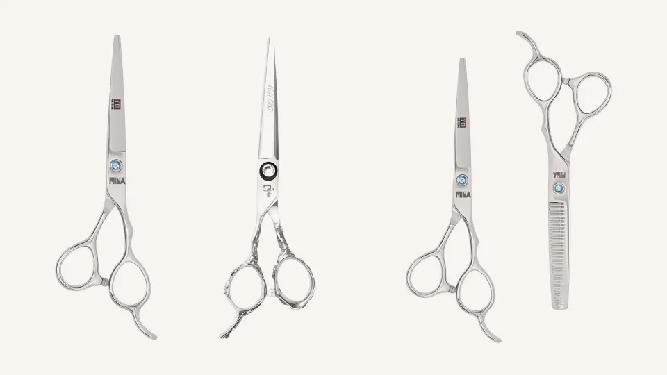 A Mina Umi cutter, an Ichiro Rose Lefty cutter and the Mina Umi cutter-and-thinner set side by side.