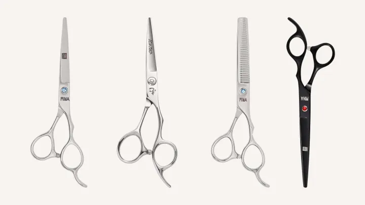 Four first-pair choices side by side: Mina Umi cutter, Ichiro Ergo Apprentice cutter, Mina Umi thinner and Mina Dark Gem cutter.