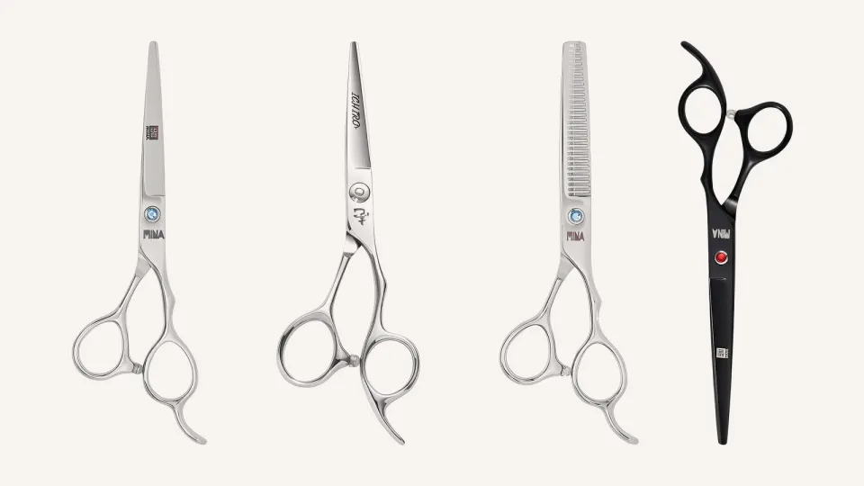 Four first-pair choices side by side: Mina Umi cutter, Ichiro Ergo Apprentice cutter, Mina Umi thinner and Mina Dark Gem cutter.