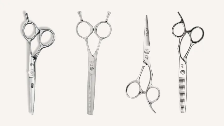 A cutting scissor, a thinning scissor and a two-piece set: Kasho Design Master, Joewell E40 and the Ichiro Ergo set.