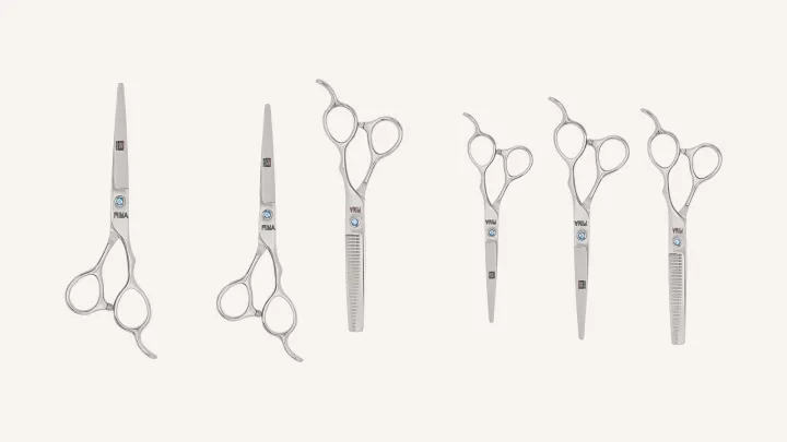 Three Mina Umi listings side by side: a single cutter, a cutter and thinner set, and a three-piece set with two cutters and a thinner.