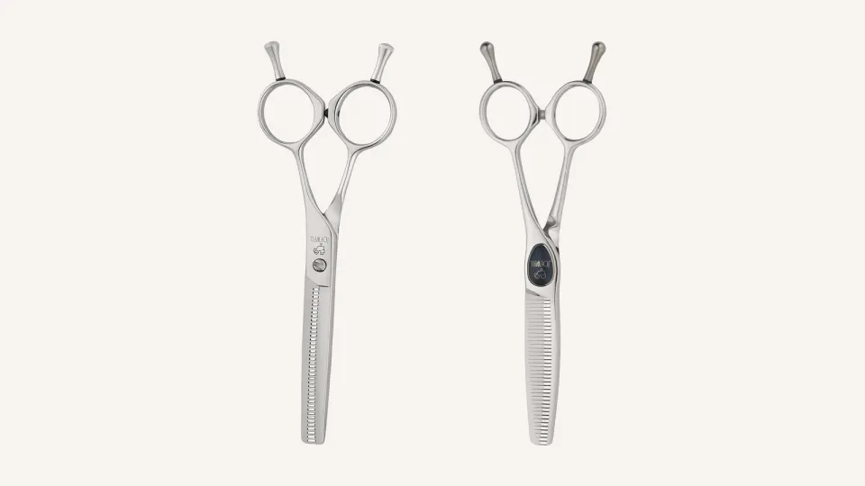 Two Joewell thinning scissors side by side: the E-40 and the SNT-40, both with 40 teeth.