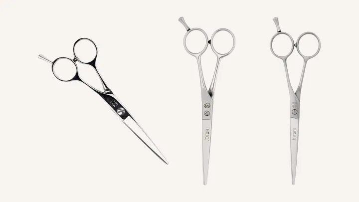 Three cutting scissors side by side: Yasaka SA Classic, Joewell Classic and Joewell Classic PRO.